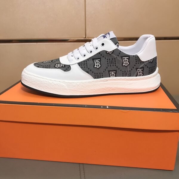 BBR Monogram Stripe E-canvas Sneakers Grey/White - Sneakers