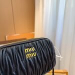 MIU Matelassé Camera Bag Black Leather – Bag