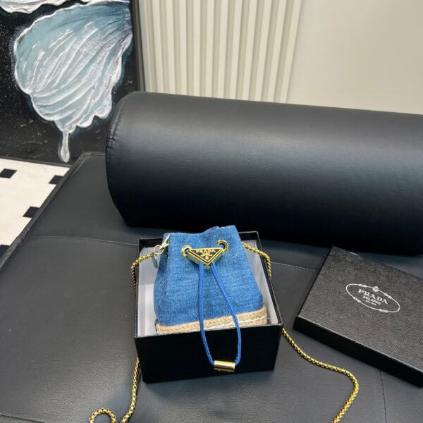 PR Mini Drawstring Bag Blue Denim - Bag
