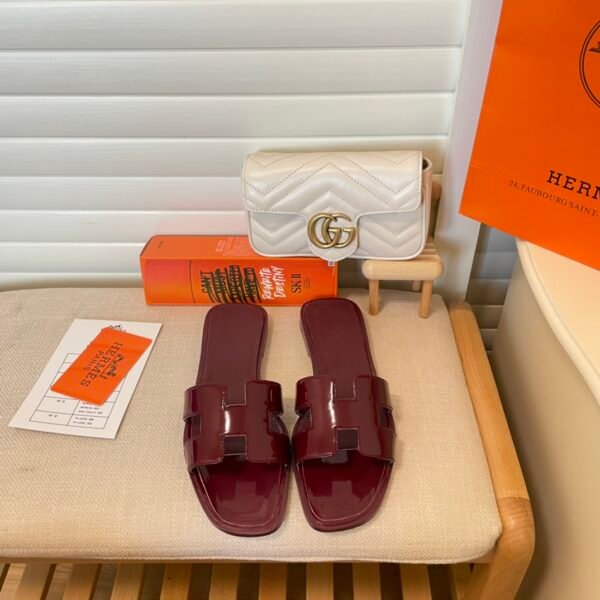 HM Oran Sandals Burgundy Leather - Sandals
