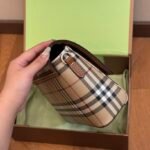 BBR Vintage Check and Leather Note – Borsa – Verde