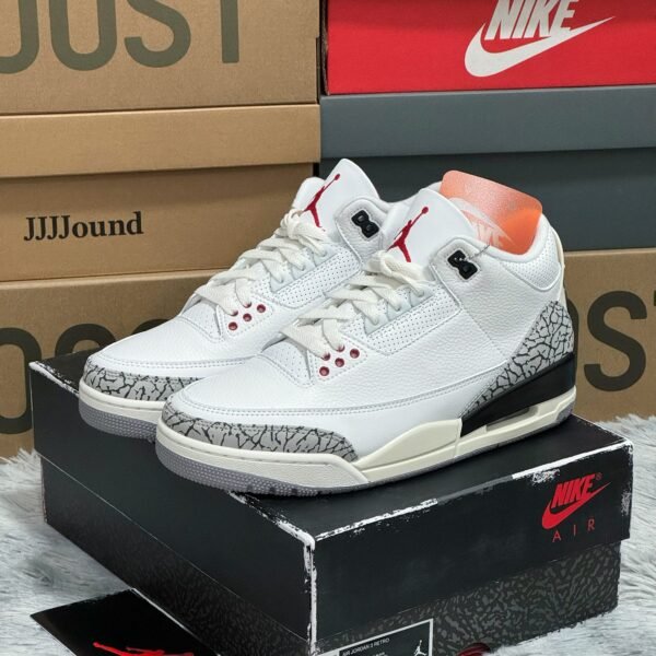 NK Air Jordan 3 Retro 8.5 White Cement - Sneakers
